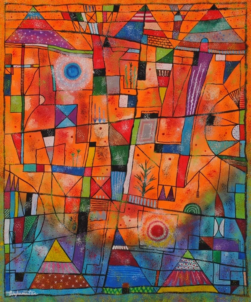 Amazon | 若松愛子 「コンストラクション No.29」 抽象画 絵画